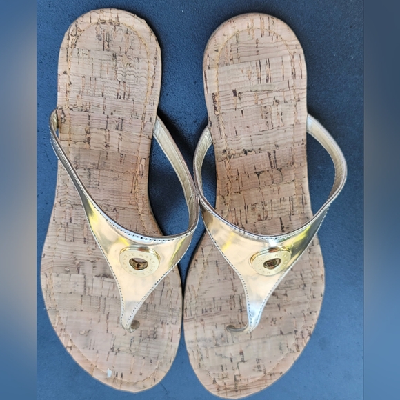 Cole Haan Gold sandals Wmns 6 - Picture 2 of 7